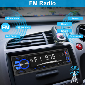 Buy Wholesale China Radio Bluetooth Para Coche De Un Solo Din Con  Reproductor De Audio Mp3, Manos Libres, Radio Fm, Doble Usb, Tarjeta Tf,  Aux Y Eq & Car Player at USD