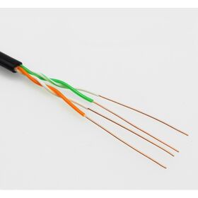 Câble Téléphonique Extérieur Aérien en Cuivre Massif de Bonne Qualité, 2 Paires, Gaine HDPE/PE pour Extérieur
