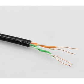 Câble Téléphonique Direct d'Usine BT SPEC 2 PAIRES Cuivre Noir EXTERNE CAT5e Données 4 FILS Deux Paires