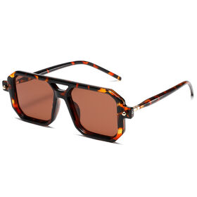 Vintage Square 70s Flat Aviator Sunglasses Women Men Classic Retro Stylish Frame UV400 Sunglasses