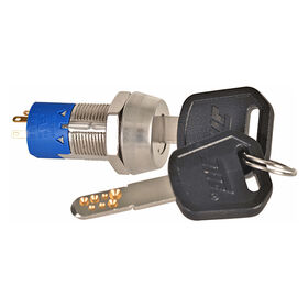 مفتاح قفل بمفتاح، 3P تشغيل-تشغيل، هيكل من سبائك الزنك المصبوب، مفتاح واحد قابل للإزالة، متوافق مع توجيه RoHS