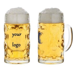 Wholesale 320ml 10.8oz Large Size Glass Cup Beer Mug with Handle for Drink  - China Glass Cup and Tea Cup price