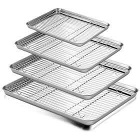 Wholesale Stainless Steel Baking Sheet Pan Bakery Oven Baking Pan with  Cooling Rack for Bread Cake Cookie - China Stainless Steel Baking Pans and  Stainless Steel Sheet Pan price