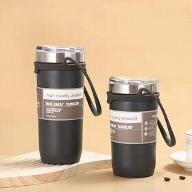 New High Value Portable Ceramic Liner Coffee Cup Sealed Leak-Proof Car  Insulation Mug 380ml Men