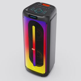 Wiederaufladbarer 150W Bluetooth-Party-Lautsprecher mit zwei 12"-Tieftönern, starken Bässen und Unterstützung für drahtlose Mikrofone