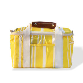 Bolsa térmica de piquenique estampada amarela para praia/piquenique - Atacado