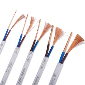 Câble Plat Double 2 Fils à Paroi Fine Blanc 0.5mm 0.75mm 1mm 1.5mm 2.5mm 4mm - Câble Électrique B2B
