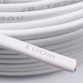 Fil et câble électrique flexible en cuivre à deux conducteurs pour l'amélioration de l'habitat, blanc, 2 * 1/1.5/2.5/4/6 mm, câble d'alimentation plat en PVC