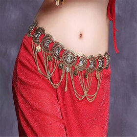 Multilayer Metal Waist Chain Dress Belts Metal Belt for Women