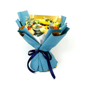  Papel de regalo floral de 22 x 27 pulgadas para ramos de flores  y arreglos (20 unidades) (azul) : Salud y Hogar