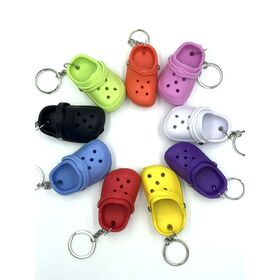 Mini porte-clés Croc personnalisés, porte-clés en caoutchouc pour