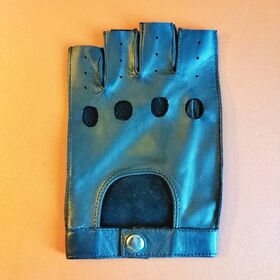 Fingerless Gloves Driving Motorcycle Warm Blue Unlined