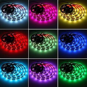 TV LED Backlight, 6.6ft Waterproof USB RGB LED Lights Strip for TV/Monitor, Flexible Color Changing 5050 RGB LED Tape Light with 24 Key IR Remote, TV