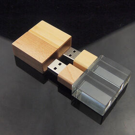 Benutzerdefinierter 3D-Logo USB 3.0 Stick aus Holz, Acryl, Kristall, 4GB 8GB 16GB 32GB 64GB USB-Stick Kristall USB-Flash-Laufwerk