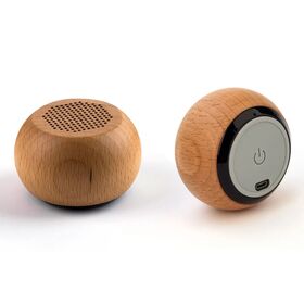 Suministro de fábrica Altavoz Bluetooth de madera Portátil Inalámbrico Mini Altavoz para teléfono móvil con puerto micro y puerto de carga tipo C
