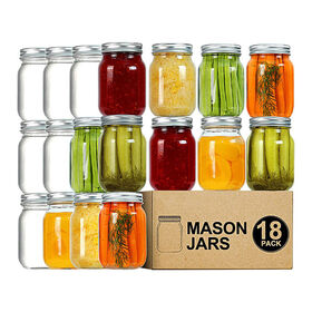 Regular Mouth 4oz 8oz 12oz 16oz 32oz Jelly Jam Food Storage Glass Mason Jar  with Lids and Bands - China Glass Jar, Mason Jar