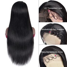 150% Density 13x4 Transparent Water Wave Lace Frontal Human Hair