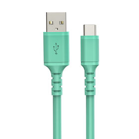 Kabel USB A ke USB C Silikon Cair Lembut di Kulit, Pengisian Cepat, Grosir Pabrik untuk Ponsel Pintar, Laptop, Power Bank, dan Lainnya