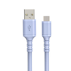 Pabrikan OEM Kabel Data USB 2.0 ke Micro USB, Kabel USB Pengisian Cepat Micro Silikon Cair untuk Ponsel Pintar