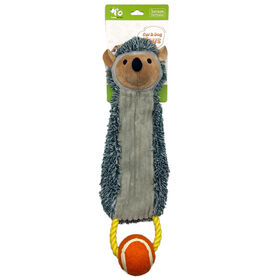 Cheap Plush Hedgehog with Rope Ball Dog Chew Toys for Pet Dogs