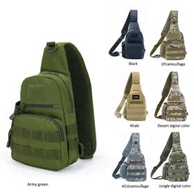 Sac De Taille Tactique Nylon 1000D - Vert, Ceinture Réglable - Chasse Rando