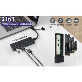 SABRENT USB-C Boîtier NVMe SSD M.2, Adaptateur Externe USB 3.2