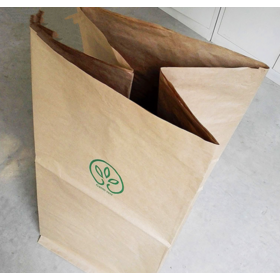 Customized Biodegradable Brown Paper Bag Leaf Lawn Grass Garden Paper Bag  Refuse Trash Wast Garbage Bags - China Packaging Bag, Lawn Bags