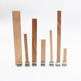 Wood Candle Wicks with Iron Stand Candle Cores Natural 