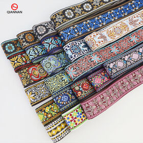 Source 3.5cm Jacquard Woven Ribbon Ethnic Designer Cotton Webbing  Sustainable Wholesale Price Jacquard Webbing 5cm Polyester 300yards on  m.