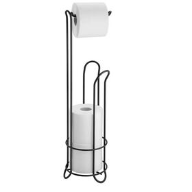 Free Standing Tissue Paper Holder, Toilet Paper Holder Stand, Industrial  Pipe Toilet Paper Holder With Wood Shelf Storage For Bathroom Washroom  Farmho - Yahoo Shopping