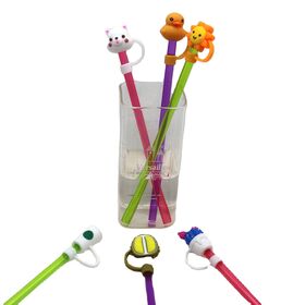 3d Silicone Straw Topper, Straw Tip Cover Cartoon