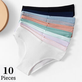 10Pcs/set Cotton Panties Women Sexy Floral Lace Panty Underwear