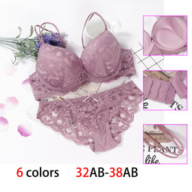 2023 nova sexy francês rendas sutiã lingerie define senhoras push up bra  roupa interior feminina fina