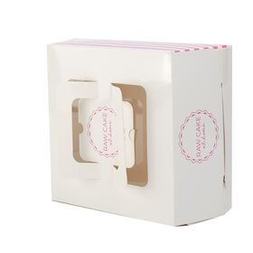 Source Customizable High Quality Handle Luxury Square Cake Paper Packaging  Boxes with Transparent Window / Caja Para Pastel on m.alibaba.com