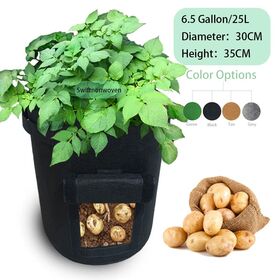 PE Potato Grow Bag,7-10 gal,4 Pack