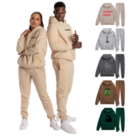 Fabricants de vêtements, Joggers avec logo personnalisé, Ensemble de survêtement unisexe en coton pour hommes, pantalon de survêtement et sweat à capuche