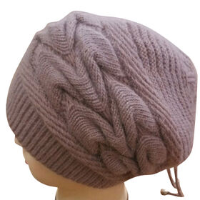 chapeau d'hiver chic mode chapeau tricoté en plein air pour femmes