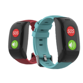 SOS-Alarm Smartwatch mit HF/BD, SOS-Anruf für Senioren/Allein arbeitende – Tracker-Uhr