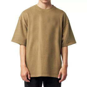 Kaos Polos Katun 100% Berat Tebal Streetwear Kustom Pria Oversized