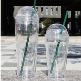 Buy Wholesale China Plastic Tumblers, Fish Scale Plastic Dome Lid Cup With  Straw And Lid & Plastic Tumblers at USD 3.35