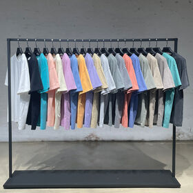 Venta al por mayor de camisetas de talla grande para hombre, estilo hip hop pesado, 100% algodón, ropa de calle, camisetas holgadas con efecto desgastado, camisetas vintage con lavado ácido