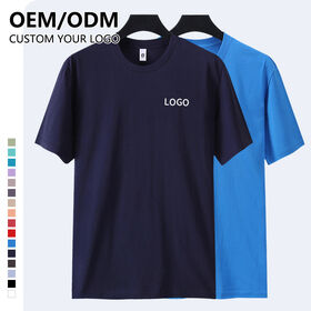 OEM-bedrucktes Unisex-Polyester-T-Shirt, schlichte T-Shirts, 100 % Baumwoll-T-Shirt, T-Shirt mit individuellem Logo für Herren