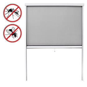Moustiquaire enroulable en laine pour fenêtres, moustiquaire rétractable avec cadre en aluminium, résistante à la poussière
