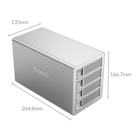 2x 2 baies 2,5 à 3,5 pouces disque dur externe SSD métal kit de