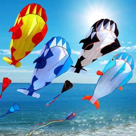 3D Kite Large Blue Elephant | Soft Frameless Parafoil Giant | Great for  Outdoor Games & Activities | Perfect Gift for Kids