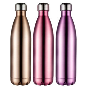 Buy Wholesale China Simple Modern Insulated Water Bottle With Straw Lid  Resuable Wide Mouth Stainless Steel Flask & Water Bottle at USD 10.4