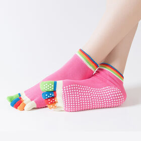 Anti-Slip Low Price Wholesale Custom Factory Yoga Grip Nylon Cotton Toe  Socks - China Wholesale Socks and Socks price