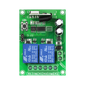 Interrupteur à Distance de Relais 12V-48V, Interrupteur de Télécommande RF  sans Fil, Portée 50M, Module de Relais à 2 Canaux, Récepteur émetteur