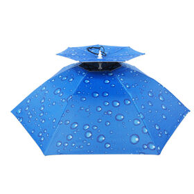 Double-layer Windproof Head Wear Umbrella Hat Outdoor Sunscreen Uv