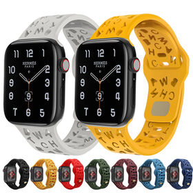 Acheter Lien en cuir pour bracelet de montre Apple 44mm 40mm 41mm